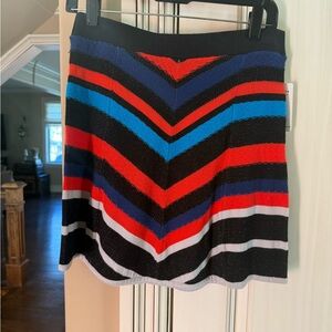Free People Multicolor Chevron Mini Skirt
